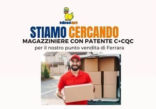 NUOVA OPPORTUNITÀ LAVORATIVA: MAGAZZINIERE CON PATENTE C+CQC